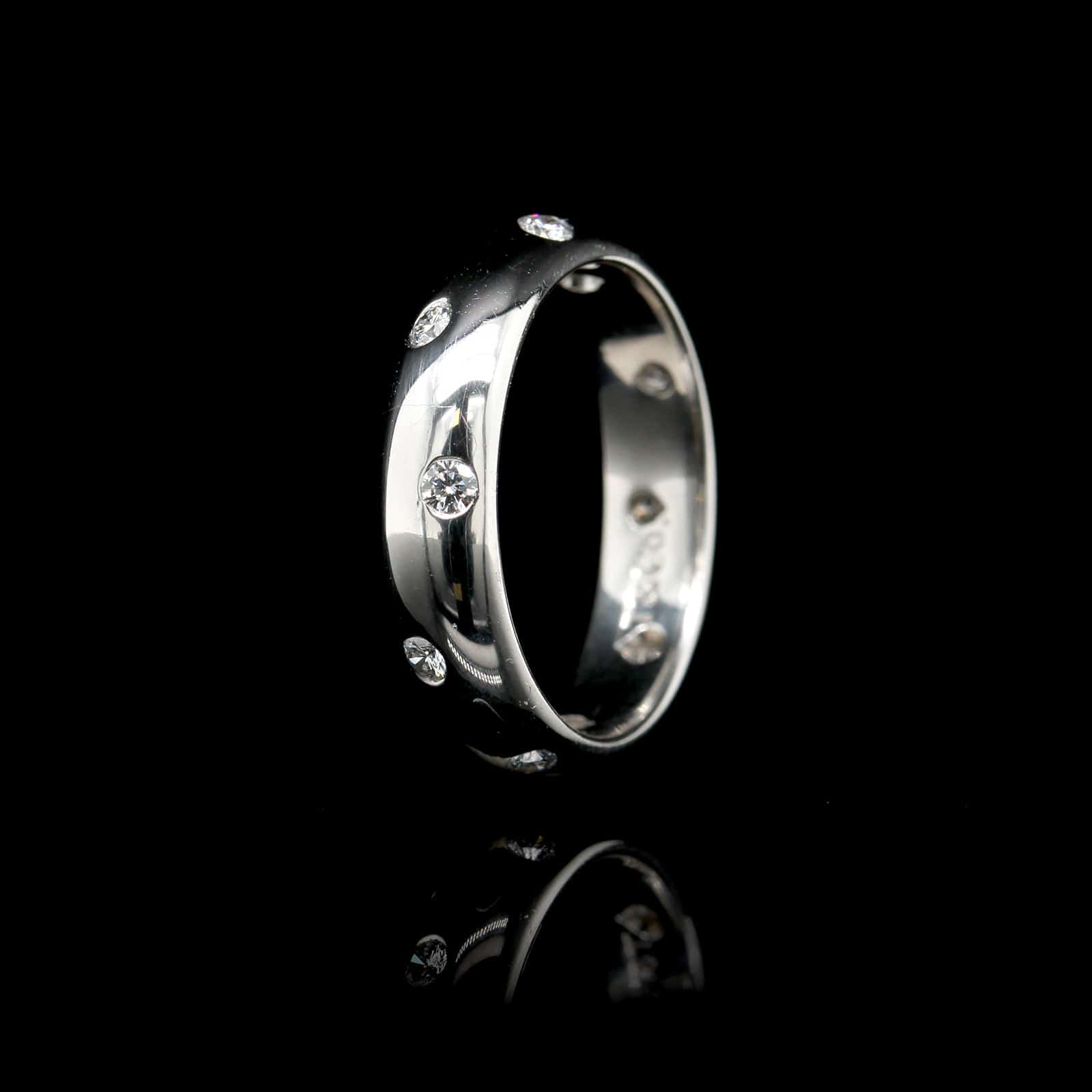 Tiffany and Co. Platinum Estate Diamond Etoile Band