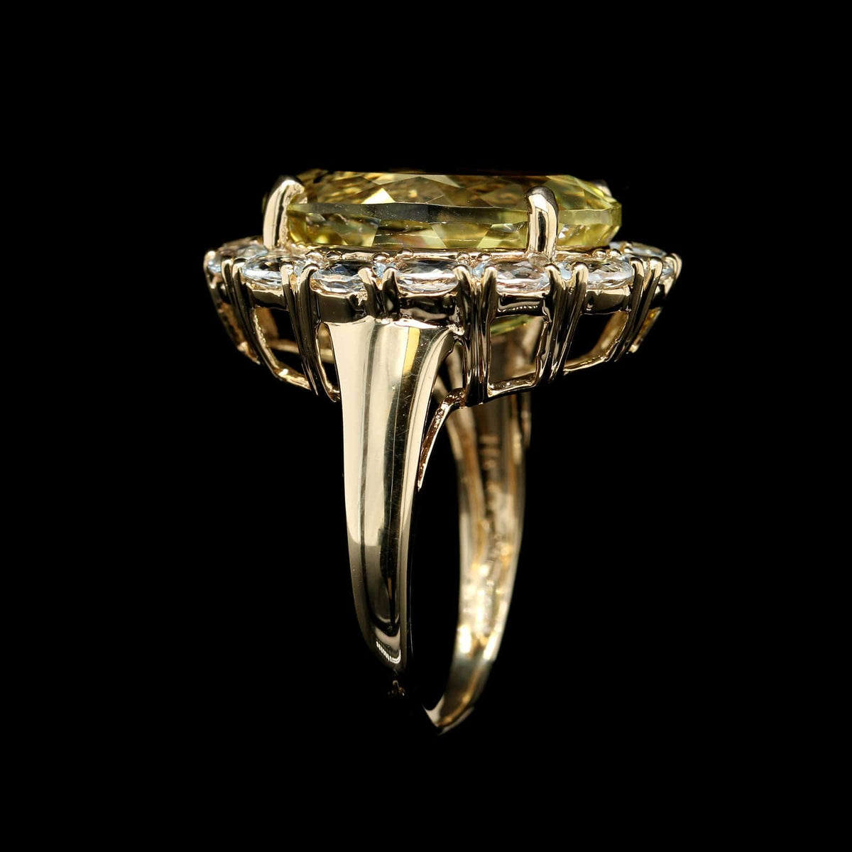 14K Yellow Gold Estate Lemon Quartz and Aquamarine Ring – Long's Jewelers