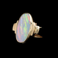 14K Yellow Gold Estate Opal Doublet Ring