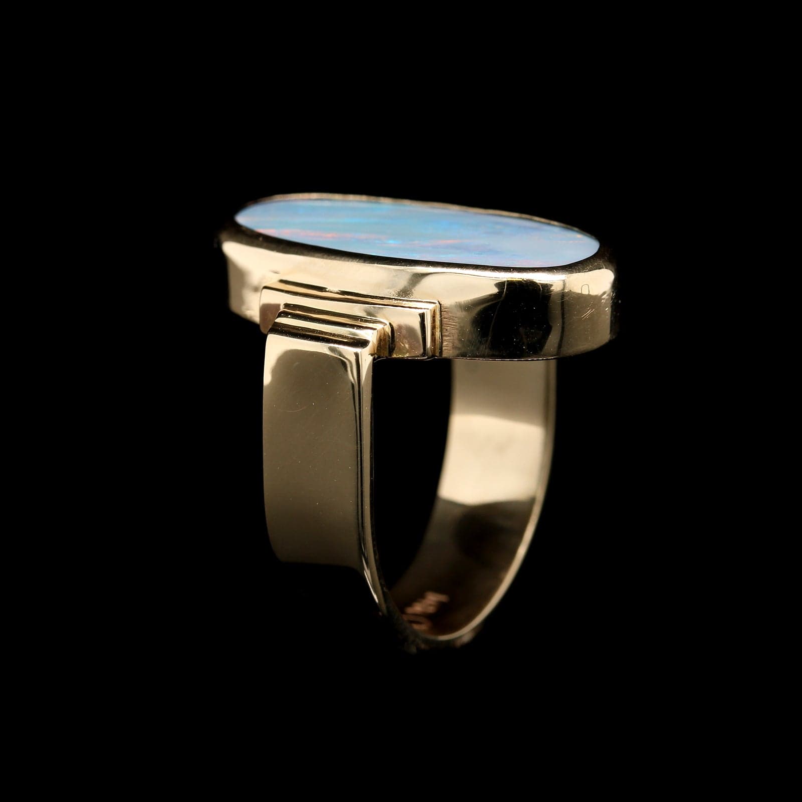 14K Yellow Gold Estate Opal Doublet Ring