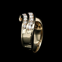 14K Yellow Gold Estate Diamond Channel Ring