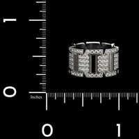Cartier 18K White Gold Estate Diamond Tank Francaise Ring