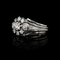 14K White Gold Estate Vintage Diamond Ring