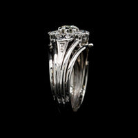 14K White Gold Estate Vintage Diamond Ring