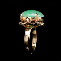 18K Yellow Gold Estate Jadeite Ring