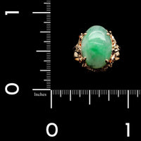 18K Yellow Gold Estate Jadeite Ring