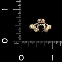 9K Yellow Gold Estate Claddagh Ring