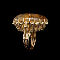 18K Yellow Gold Estate Dendritic Agate Ring