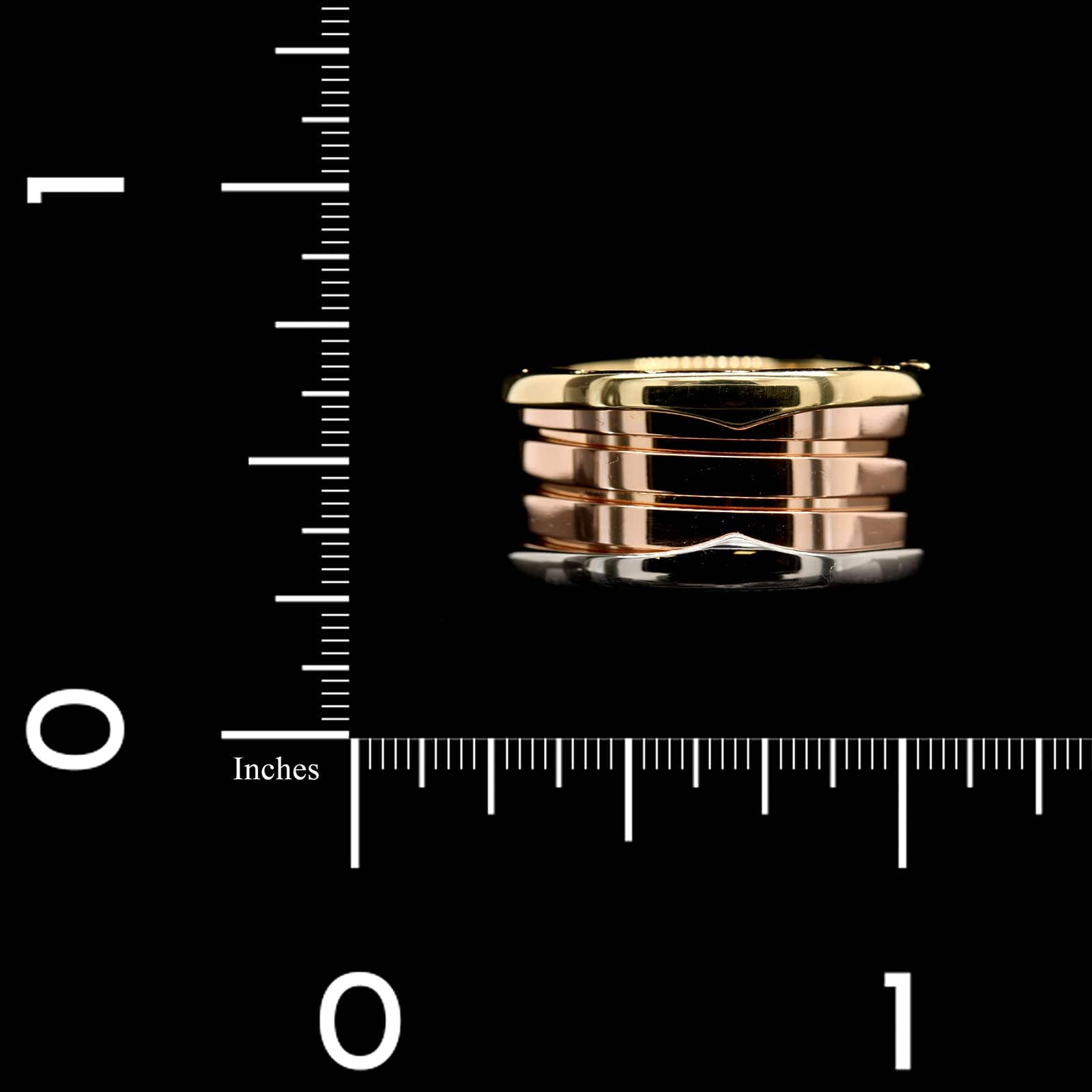 Bulgari 18K Tricolor Gold Estate B.zero1 Four Band Ring
