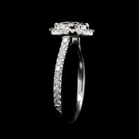 Memoire 18K White Gold Estate Diamond Bouquet Halo Ring