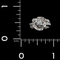 Vintage 14K White Gold Estate Diamond Ring