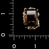 14K Yellow Gold Estate Smoky Quartz Ring