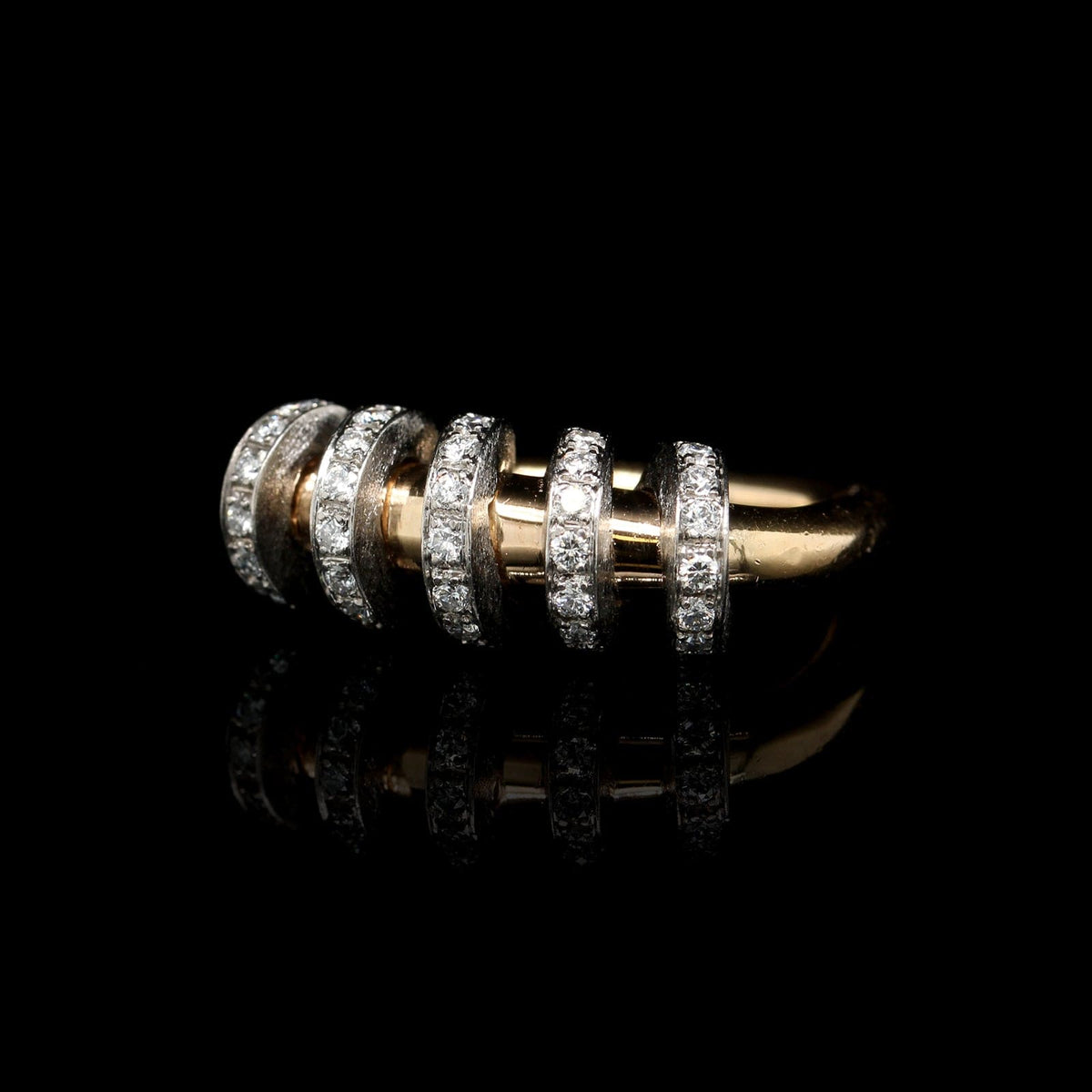18K Two-tone Gold Estate Diamond Ring
