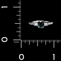 Mark Henry 18K White Gold Estate Alexandrite and Diamond Ring