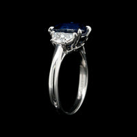 Tiffany & Co. Platinum Estate Sapphire and Diamond Ring
