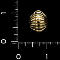 18K Yellow Gold Estate Ribbed Dome Ring
