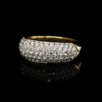 14K Yellow Gold Estate Diamond Pave Dome Ring