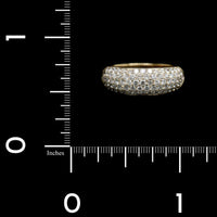 14K Yellow Gold Estate Diamond Pave Dome Ring