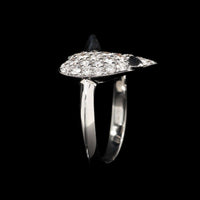 18K White Gold Estate Diamond Heart Ring