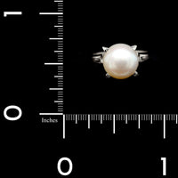 Platinum Estate Cultured Pearl Ring