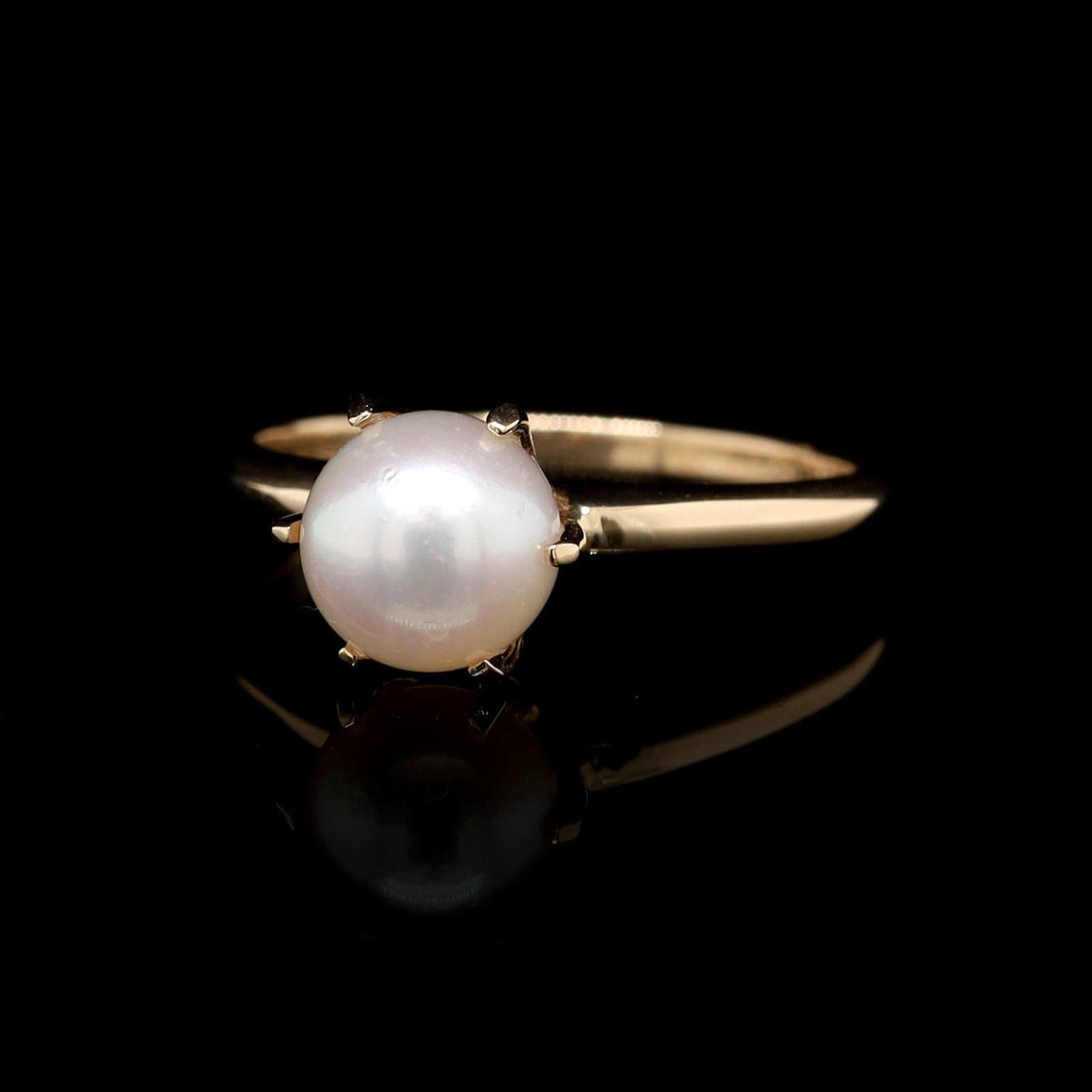 14K Yellow Gold Estate Pearl Ring