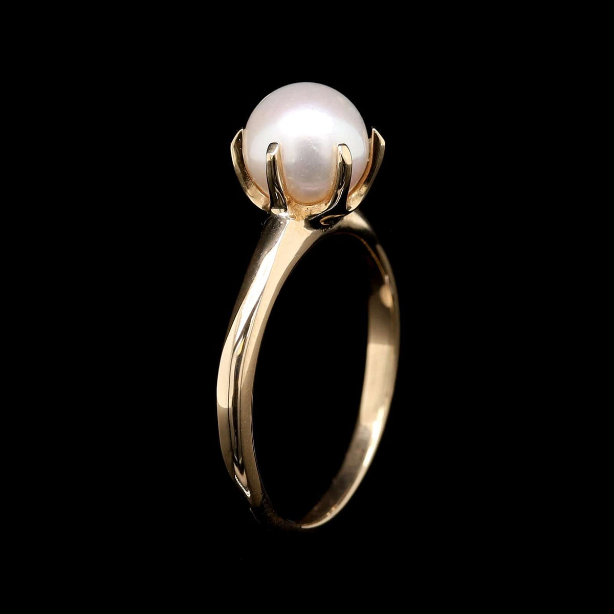 14K Yellow Gold Estate Pearl Ring
