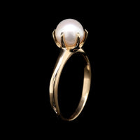14K Yellow Gold Estate Pearl Ring