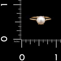 14K Yellow Gold Estate Pearl Ring