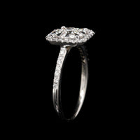 Memoire 18K White Gold Estate Diamond Bouquet Ring