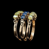 14K Yellow Gold Estate Set of Three Stack Rings