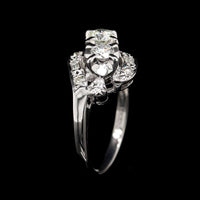 14K White Gold Estate Diamond Ring