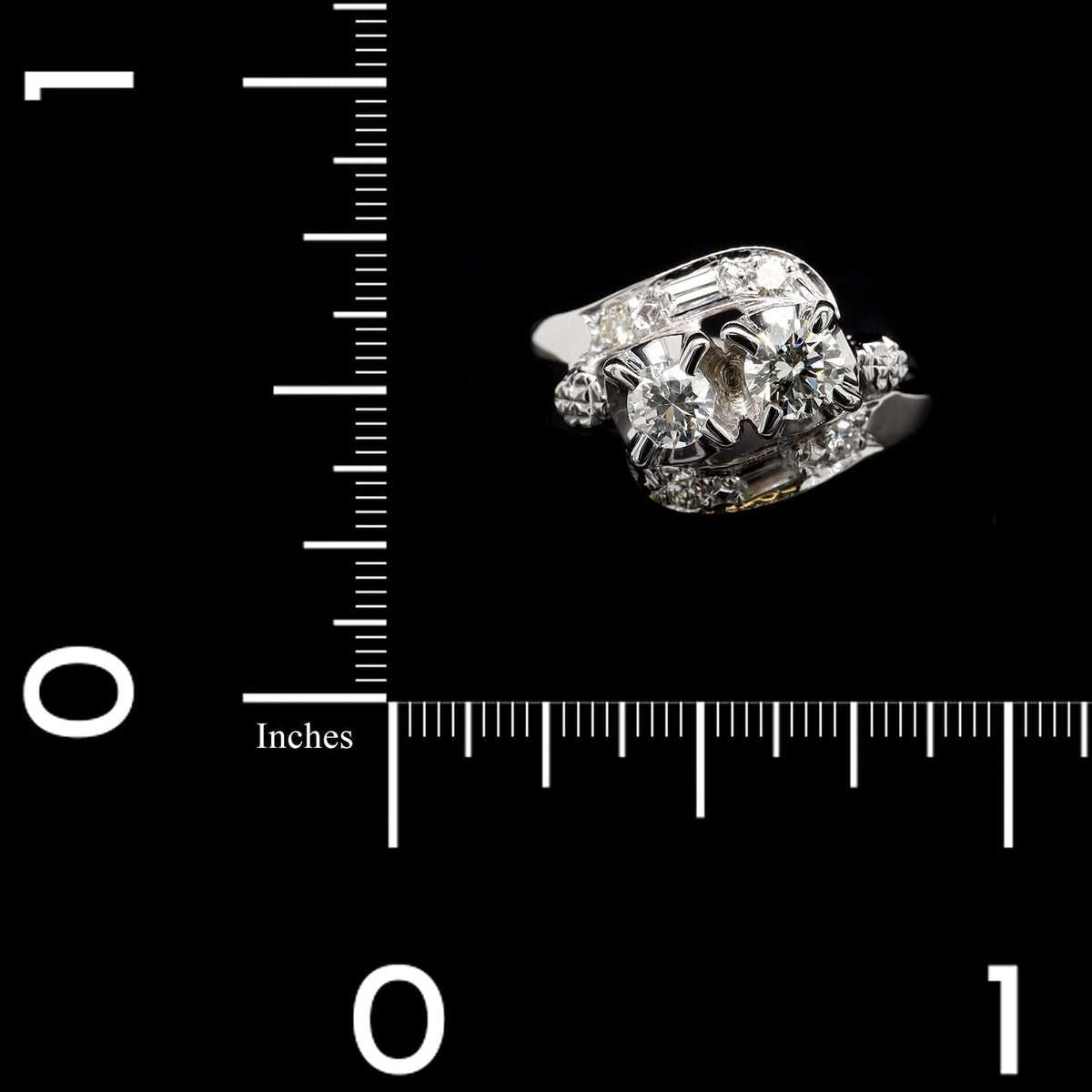 14K White Gold Estate Diamond Ring