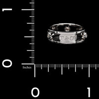 Tiffany & Co. 18K White Gold Estate Diamond 1837 Ring