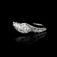 14K White Gold Estate Diamond Ring