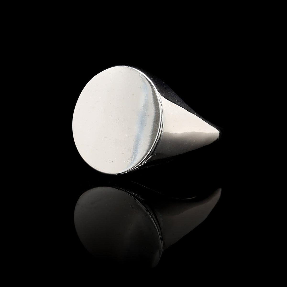 14K White Gold Estate Signet Ring