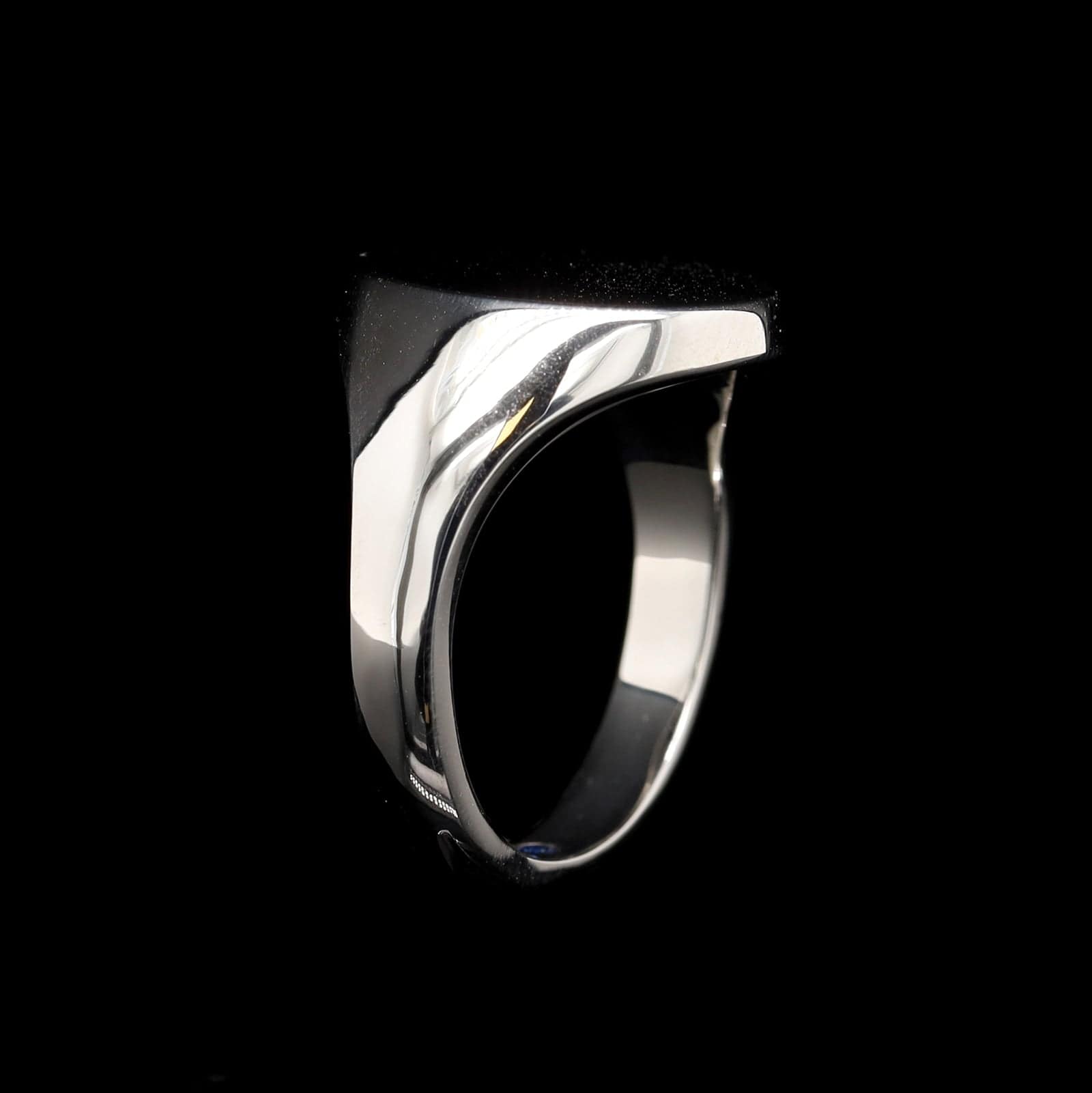 14K White Gold Estate Signet Ring