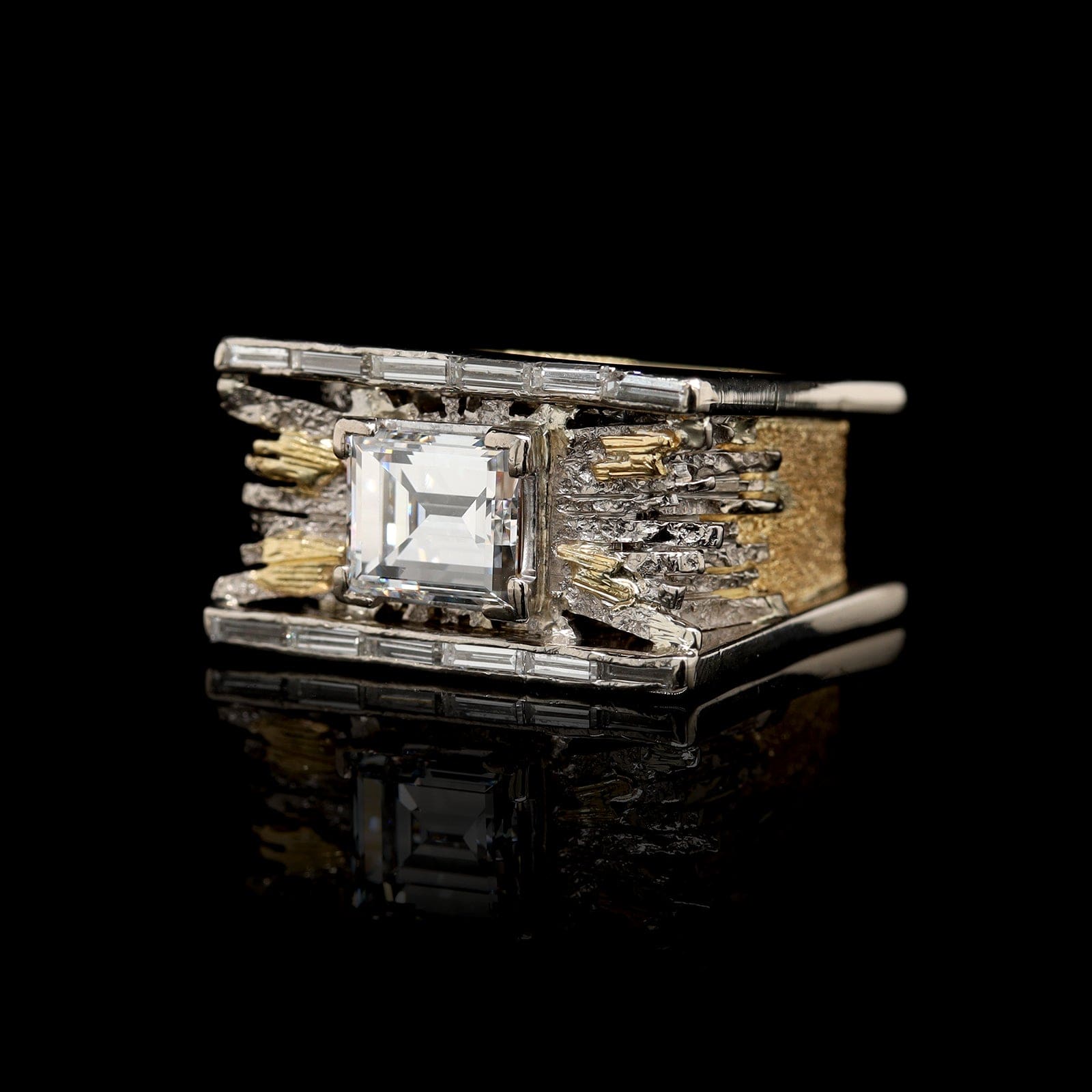 18K Two-tone Gold Estate Diamond Ring