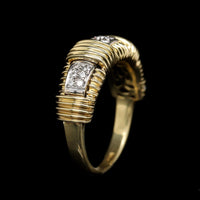 18K Yellow Gold Estate Diamond Ring