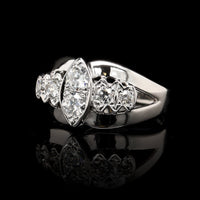 14K White Gold Estate Diamond Ring