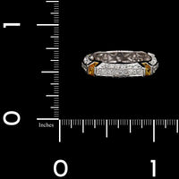 18K White Gold Estate Sapphire and Diamond Band