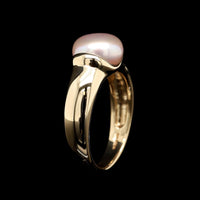 14K Yellow Gold Estate Cultured Freshwater Pearl Ring