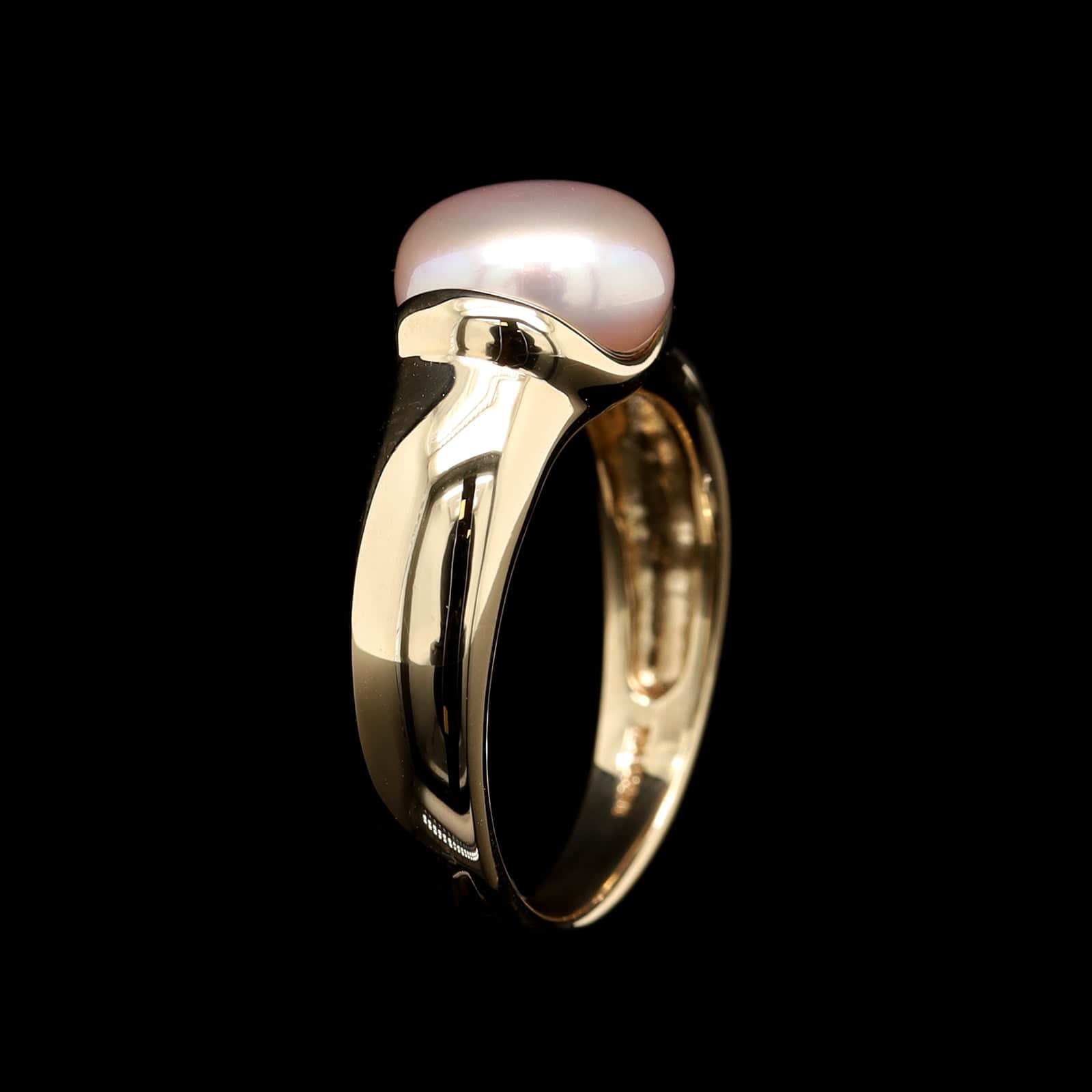 14K Yellow Gold Estate Cultured Freshwater Pearl Ring