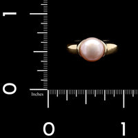 14K Yellow Gold Estate Cultured Freshwater Pearl Ring