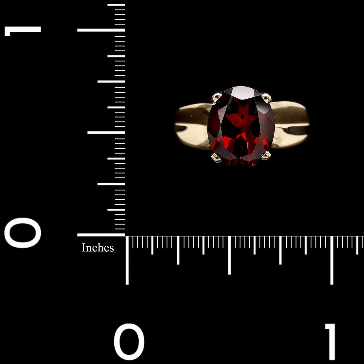 14K Yellow Gold Estate Garnet Ring