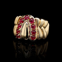 14K Yellow Gold Estate Ruby Ring