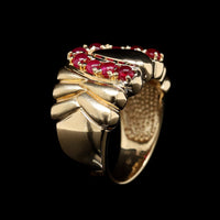 14K Yellow Gold Estate Ruby Ring