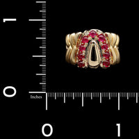 14K Yellow Gold Estate Ruby Ring