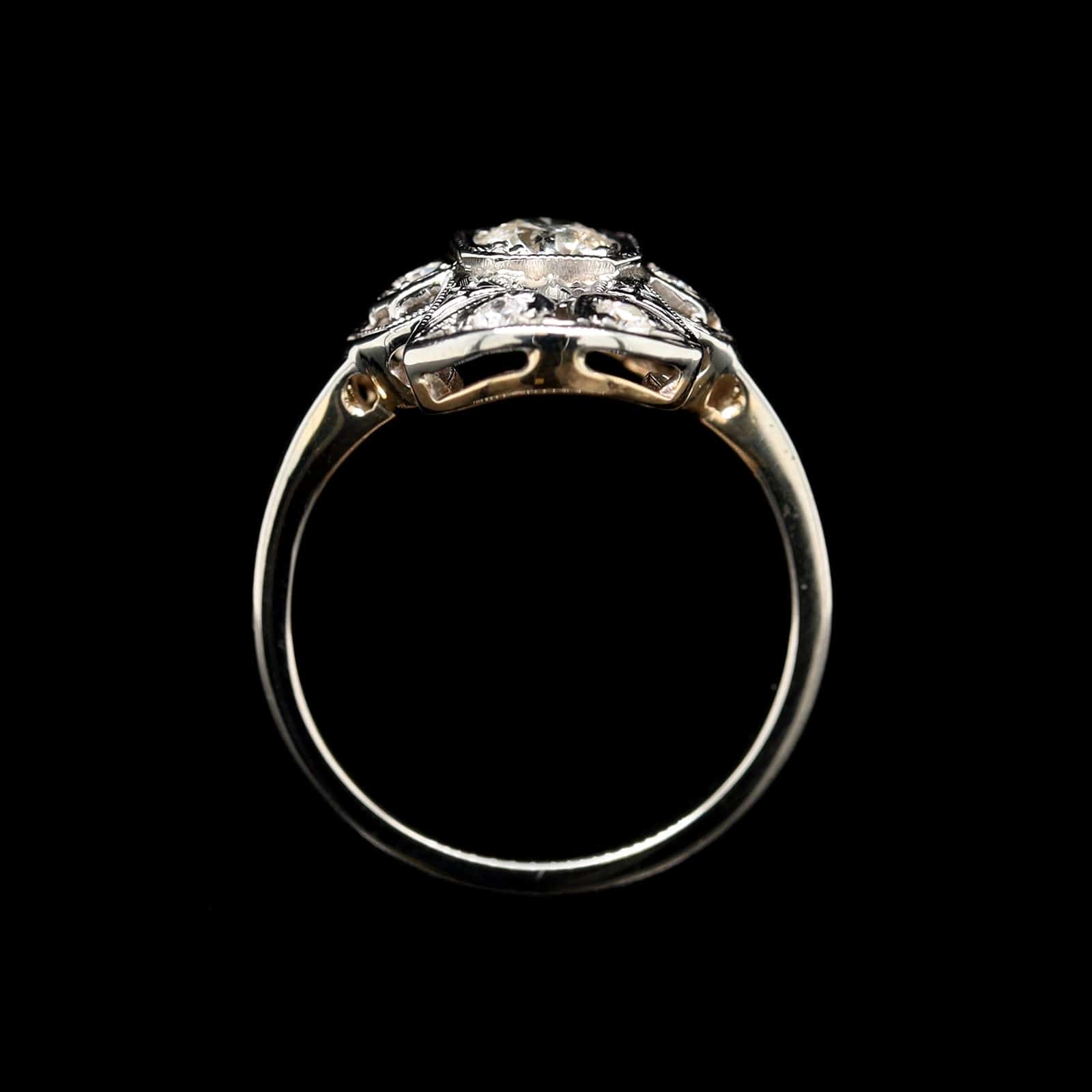 Vintage 14K White Gold Estate Diamond Ring