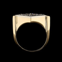 14K Two-tone Gold Diamond Pave Ring