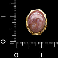18K Yellow Gold Estate Jasper Ring